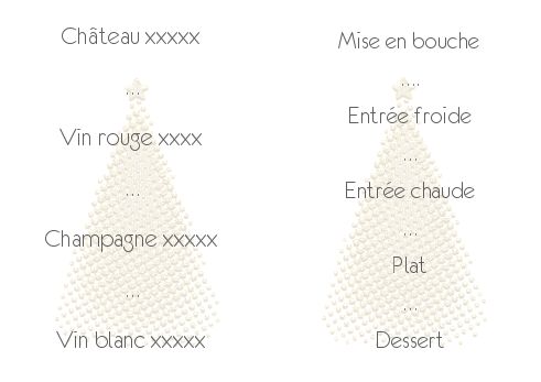Verso Menu Repas Champagne Soiree Anneau à imprimer