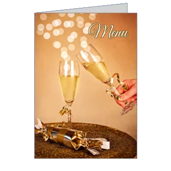 Menu Repas Champagne Soiree Anneau à imprimer