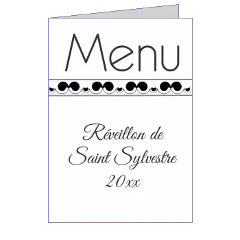 Menu Nouvel An Repas Soiree à imprimer