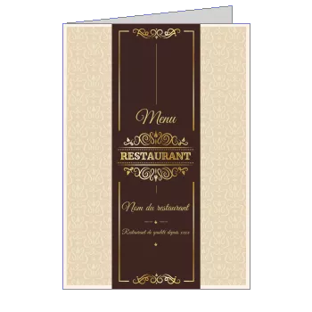 Menu Restaurant Elegant Jaune Marron à imprimer