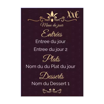carte menu restaurant elegant mauve 