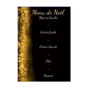 menu repas noel doree ardoise noir 