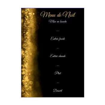 menu repas noel doree etoile noir 