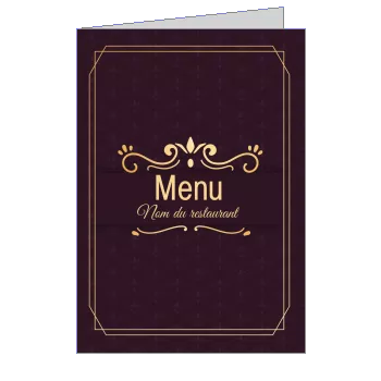 Menu Restaurant Doree Elegant Mauve à imprimer