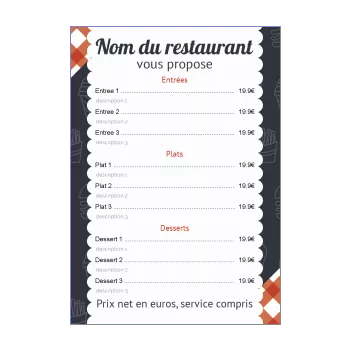 carte menu restaurant snack food truck hamburger gris 