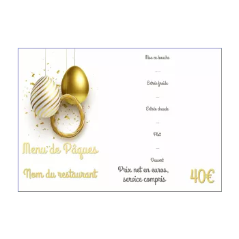menu restaurant paques doree oeuf 