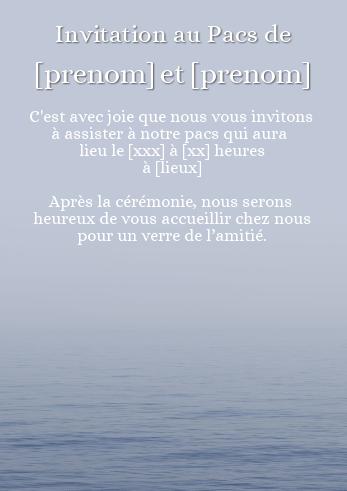 Verso Faire Part Pacs Plage à imprimer