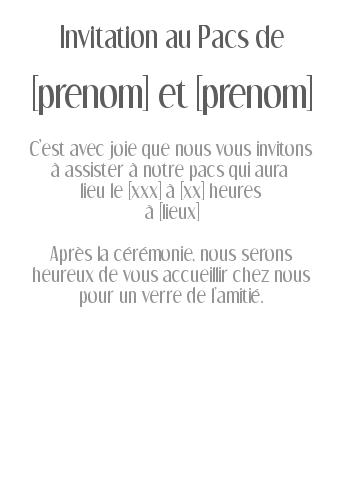 Verso Faire Part Pacs Fleur à imprimer