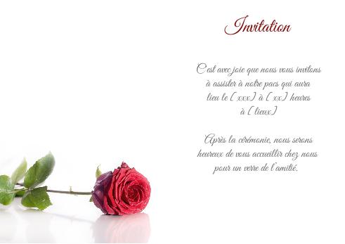 Verso Faire Part Pacs Fleur avec photo virtuelle