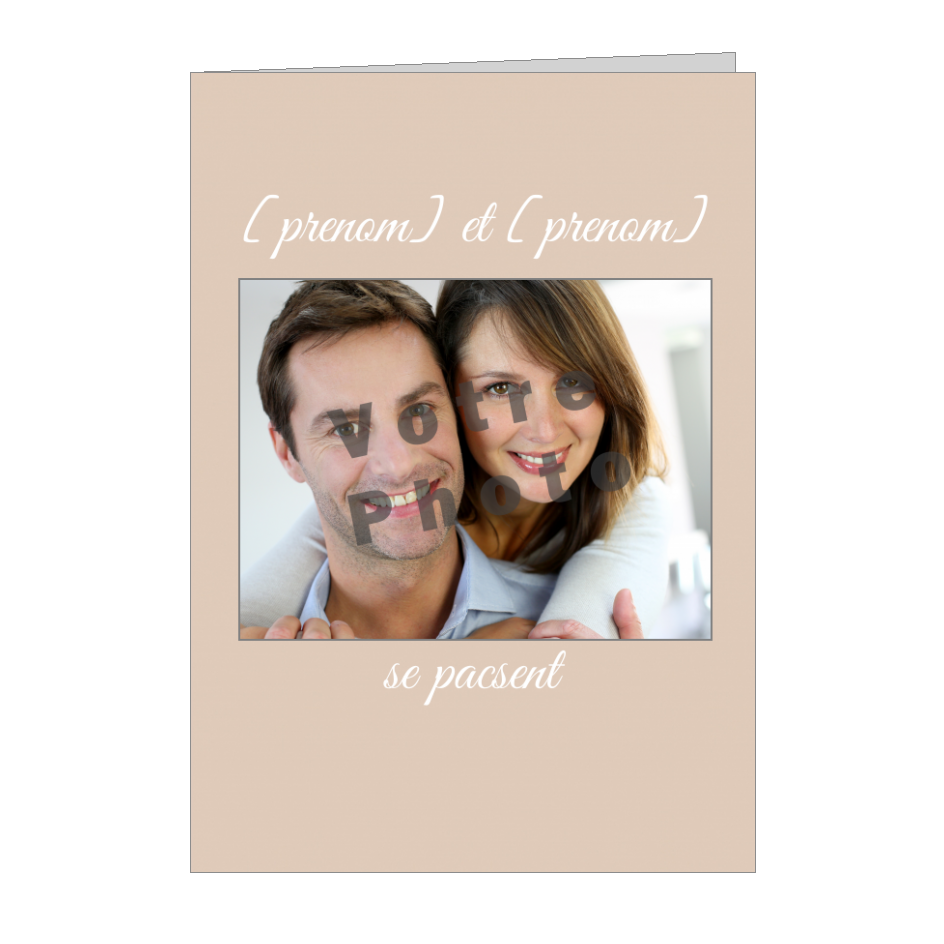 Carte Invitation Faire Part Pacs Fleur Avec Photo A Imprimer Carte 449