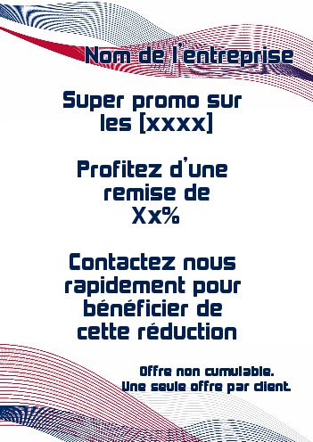 Affiche Flyer Bleu Rouge gratuit à imprimer