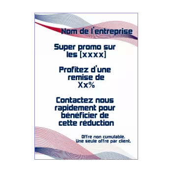 affiche flyer bleu rouge 