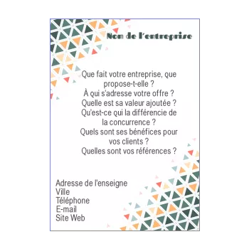 affiche flyer abstrait orange vert 