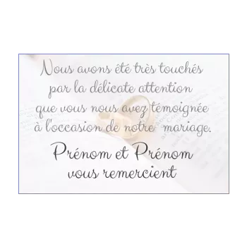 carte remerciement mariage anneau blanc livre merci 