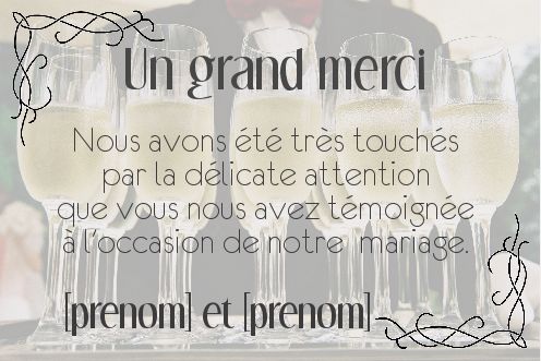 Remerciement Mariage Merci Alcool gratuit à imprimer