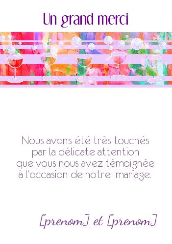 Remerciement Mariage Merci Alcool à imprimer