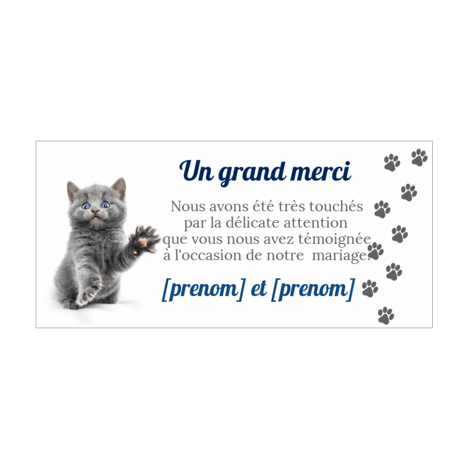 Carte Remerciement Mariage Humour Chat Bleu Gratuit A Imprimer Carte 518