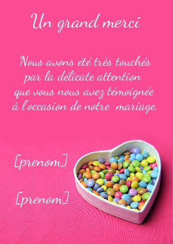 Remerciement Mariage Bonbon Merci gratuit à imprimer