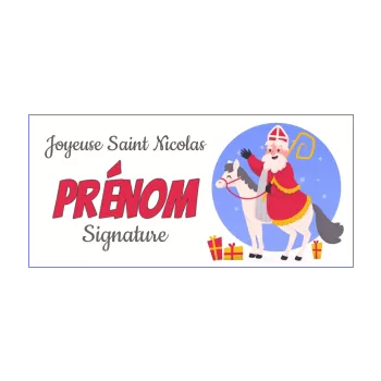 carte joyeux voeux cadeau cheval saint nicolas dessin 