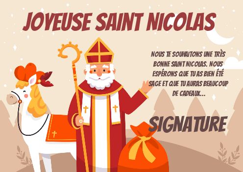 Carte Joyeux Voeux Cadeau Cheval gratuit à imprimer