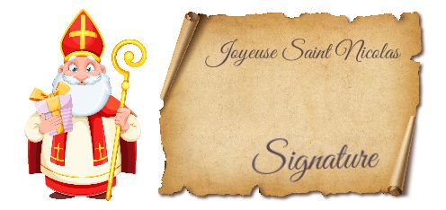 Carte Joyeux Voeux Saint Nicolas à imprimer