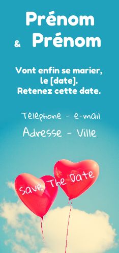 Mariage Save The Date Coeur gratuit à imprimer