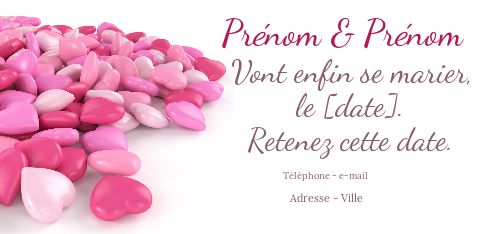 Mariage Save The Date Coeur gratuit à imprimer