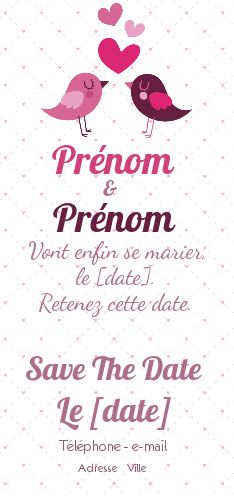 Mariage Save The Date Coeur gratuit à imprimer