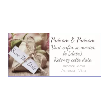 mariage save the date coeur pense-bête 