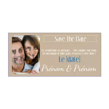 mariage save the date elegant marron pense-bête 