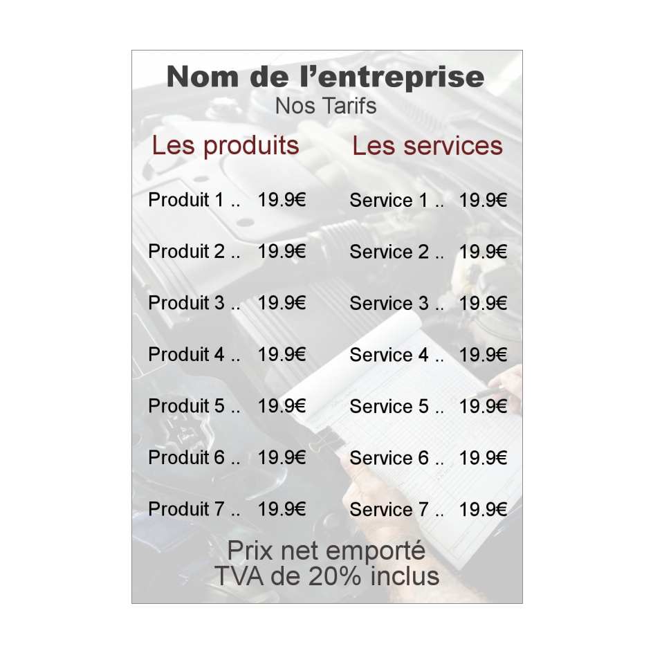 Consulter la liste des garages format PDF