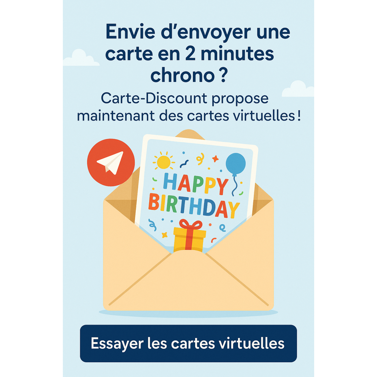 Envie d'envoyer une carte sympa en 2 minutes ? Carte-Discount lance les cartes virtuelles 